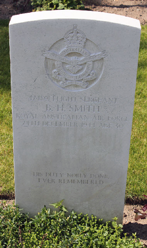 F/Sgt Benjamin Hartley Smith<br /><br /><br />died on active duty - December 24th, 1944